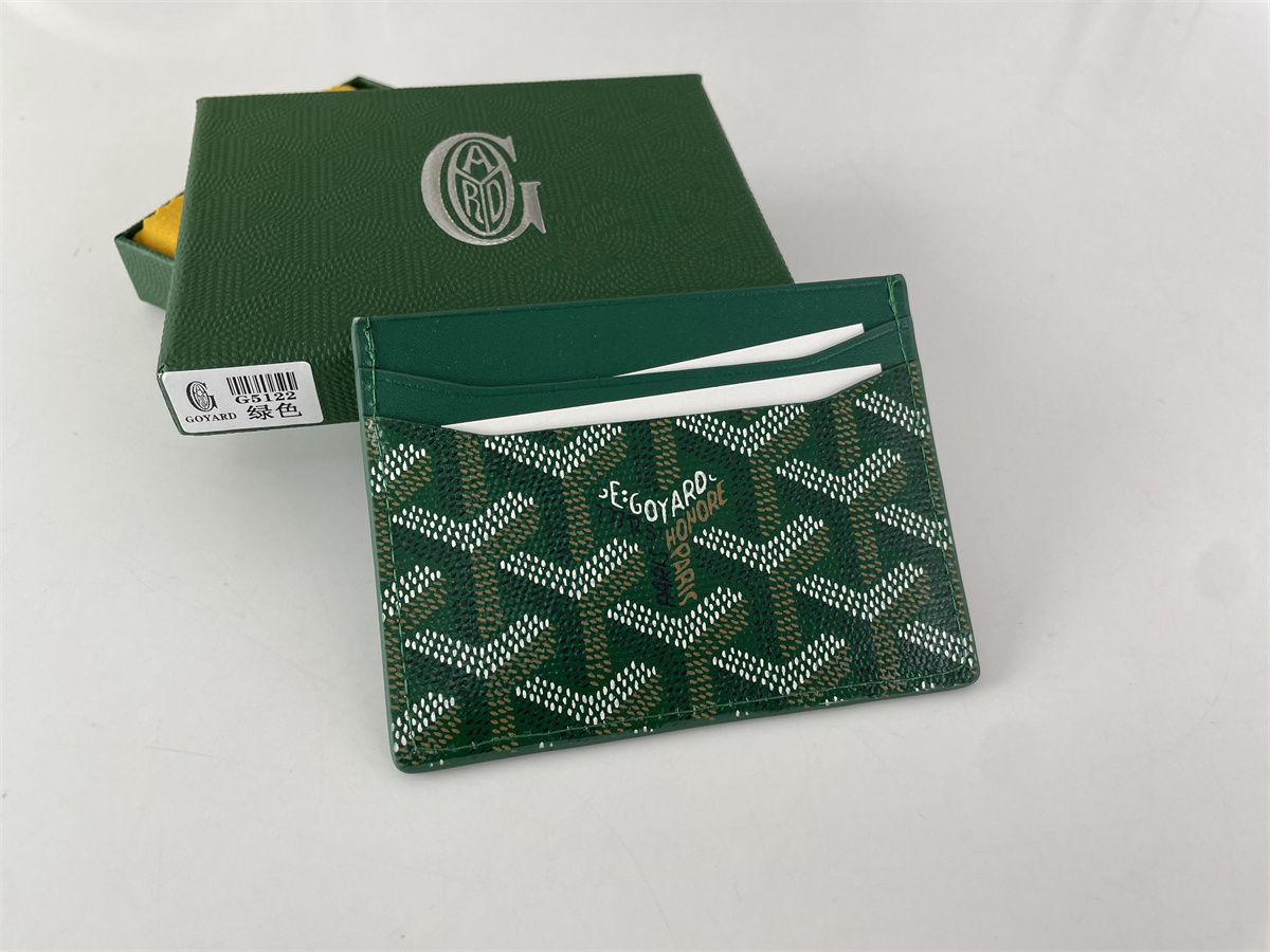 GOYARD Green Card wallet, (10.5 x 7.3 cm)