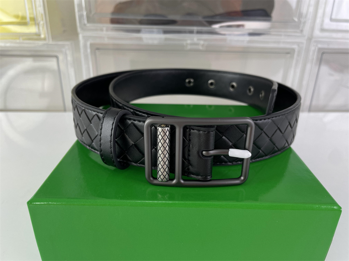 Bottega Veneta Black Belt, (95-125cm)