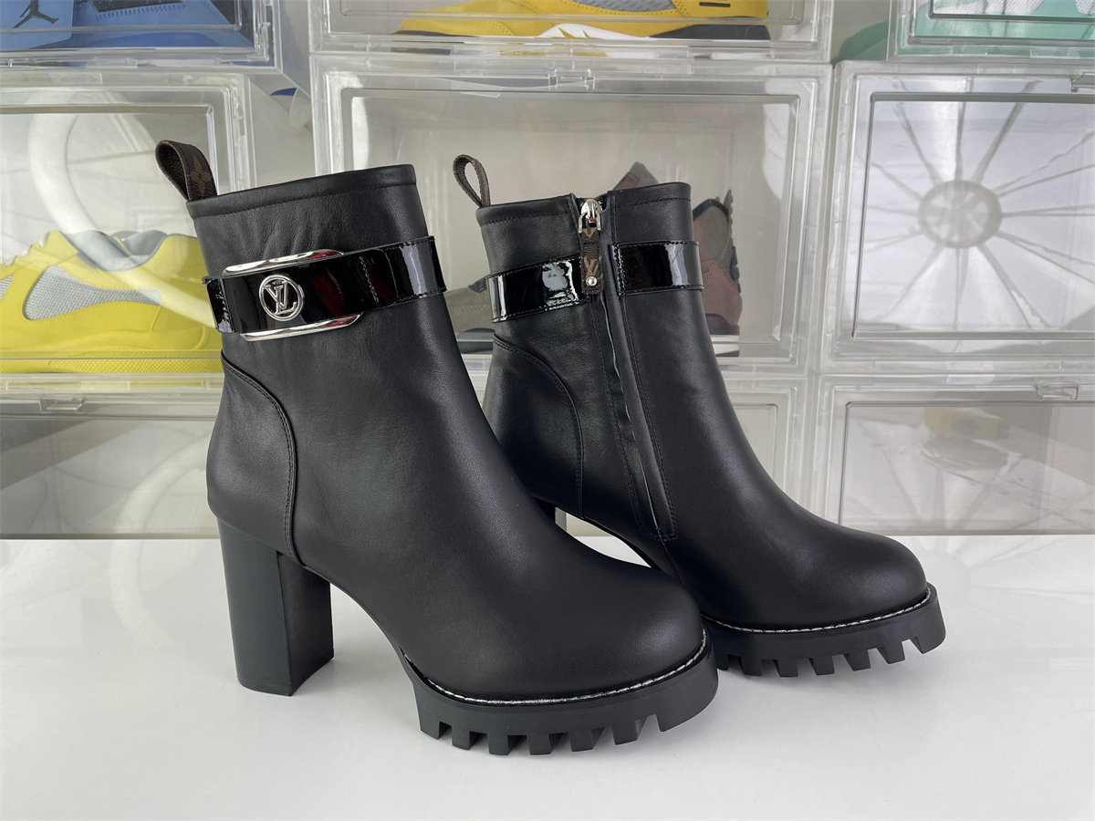 LV Louis Vuitton ladies black high Boost 9.5cm heel, (EU 35-42)