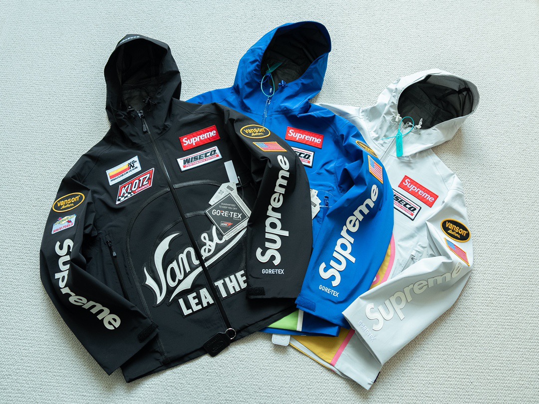Supreme x Vansan Leathers Gore-Tex Shell outdoor Jacket, (price for 1 pcs, S XL)